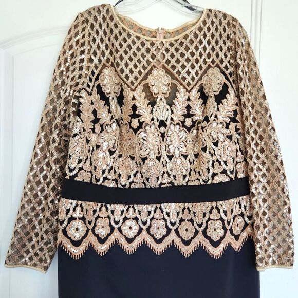 Tadashi Soshji Lace Gold Dress - Picture 2 of 7